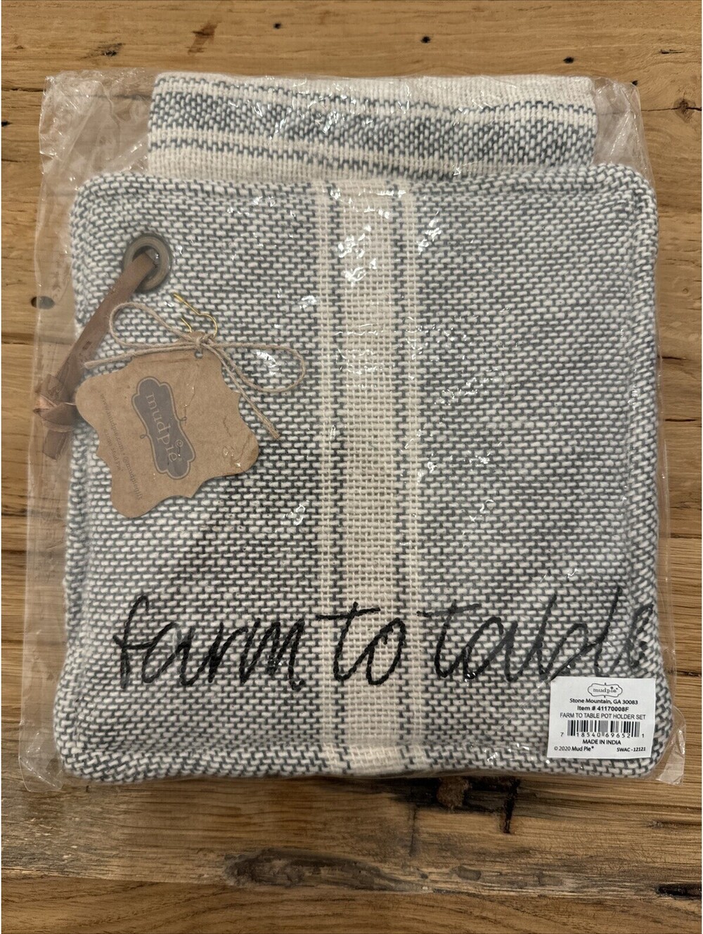 Mudpie Farm to Table Pot Holder and Kitchen Towel Set
